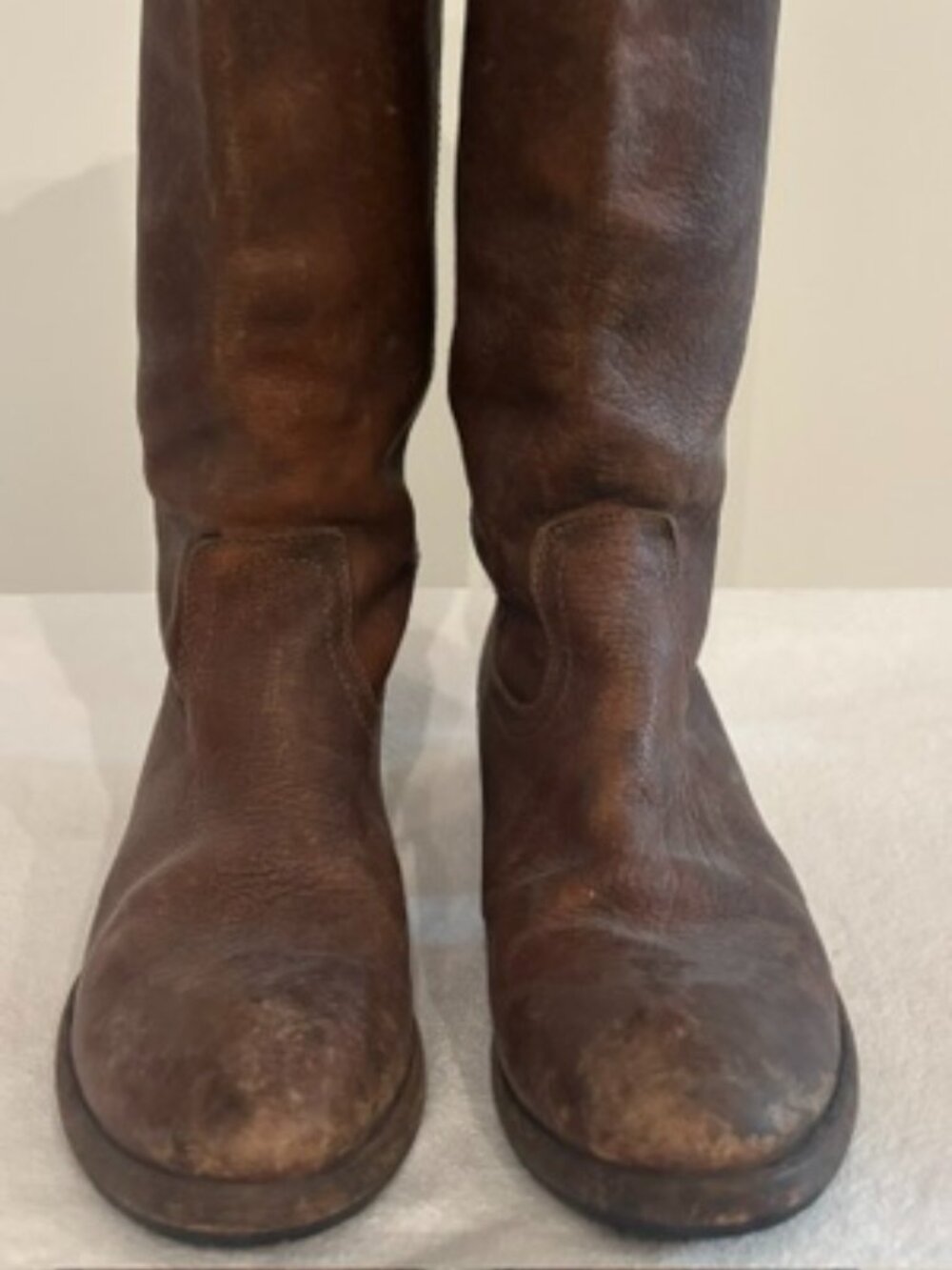 Frey Carson Lug Brown Distressed Leather Riding Boot - 7
